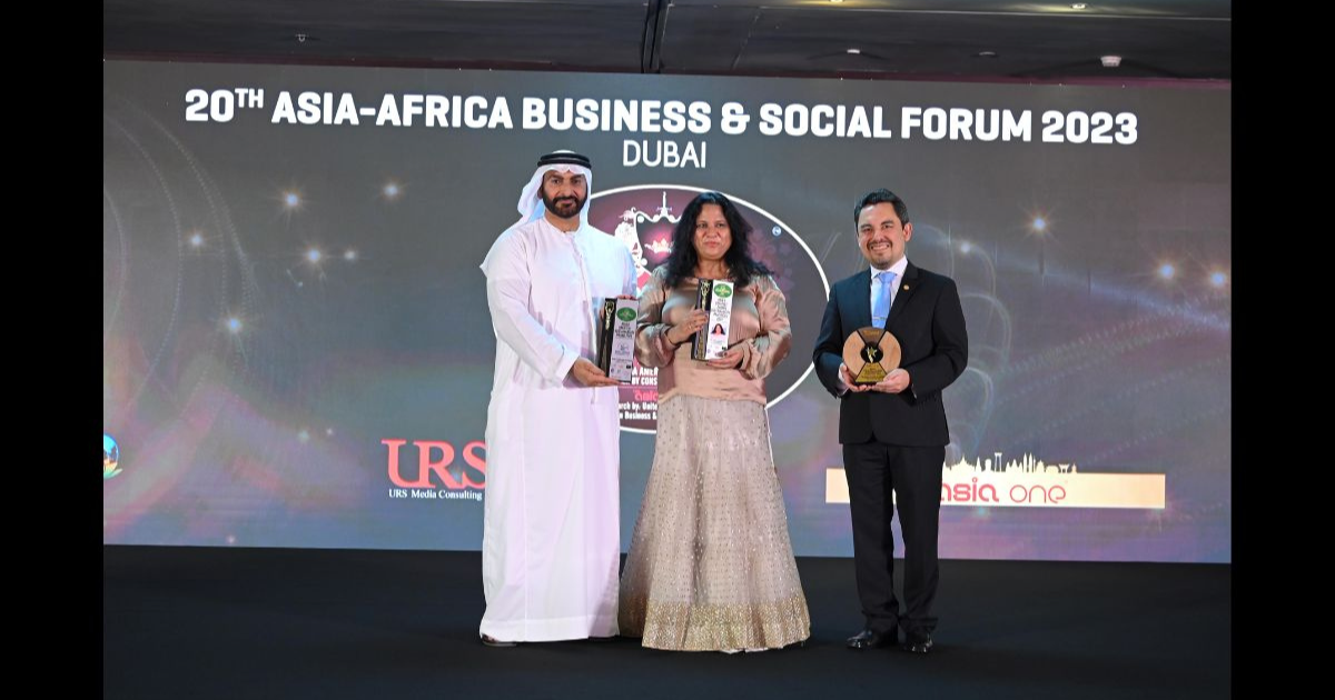 Murli Krishna Pharma Honored with AsiaOne Greatest Brands & Leaders Award in Sustainability Practices at the 20th Asia-Africa Business & Social Forum 2023 in Dubai